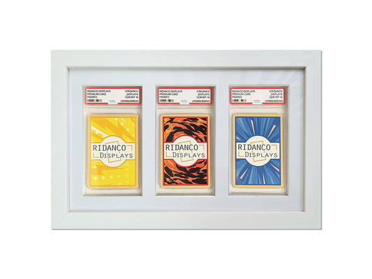 3 Graded Card Slab Frame | White