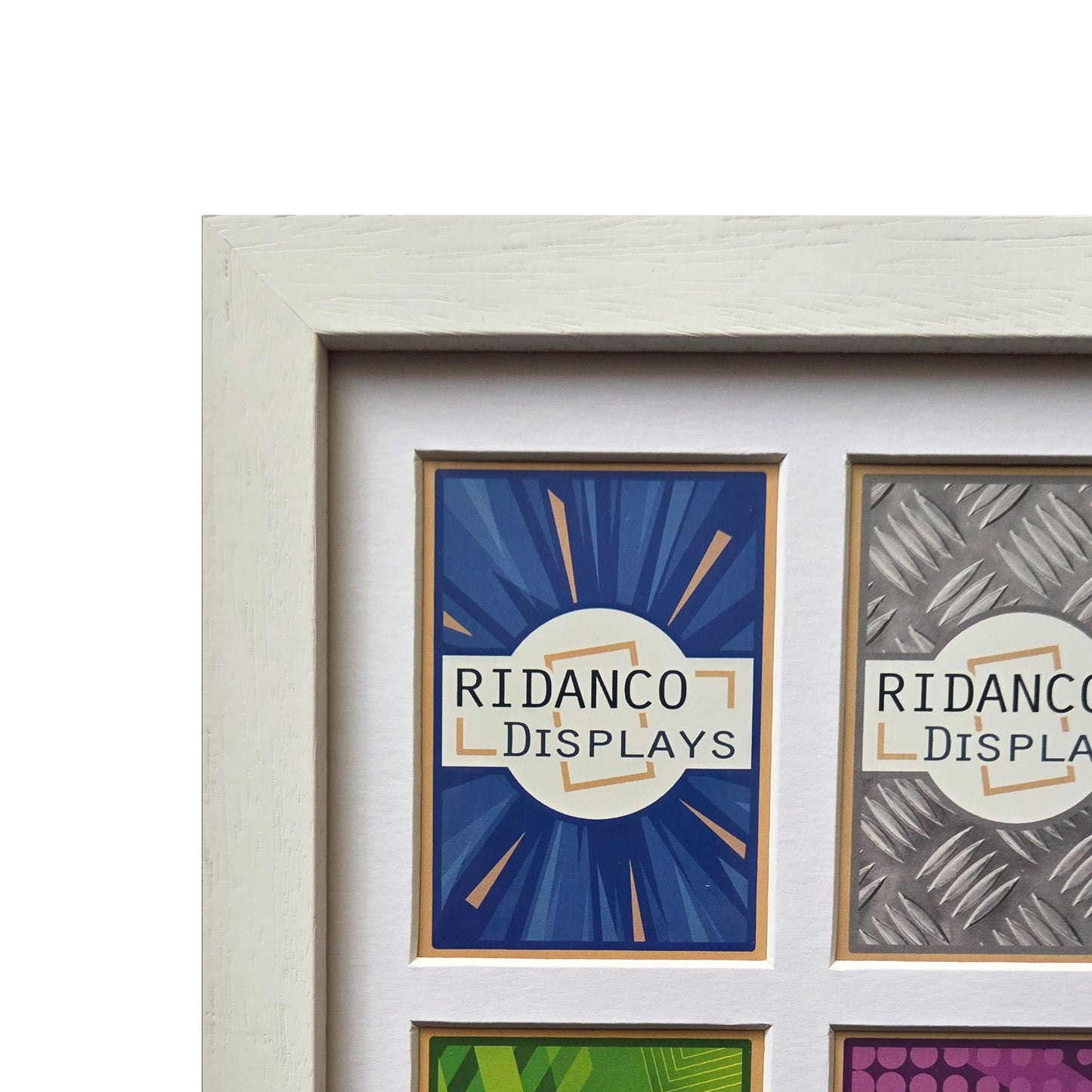 4 Raw Trading Card Display Frame | White, 22x22mm | Ridanco Core