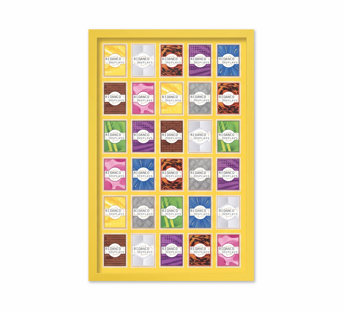 30 Raw Trading Card Display Frame | Yellow | Pokemon 30th Anniversary Pikachu