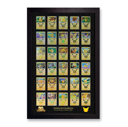 30 Raw Trading Card Display Frame | Printed | Pokemon 30th Anniversary Pikachu (Black artwork)