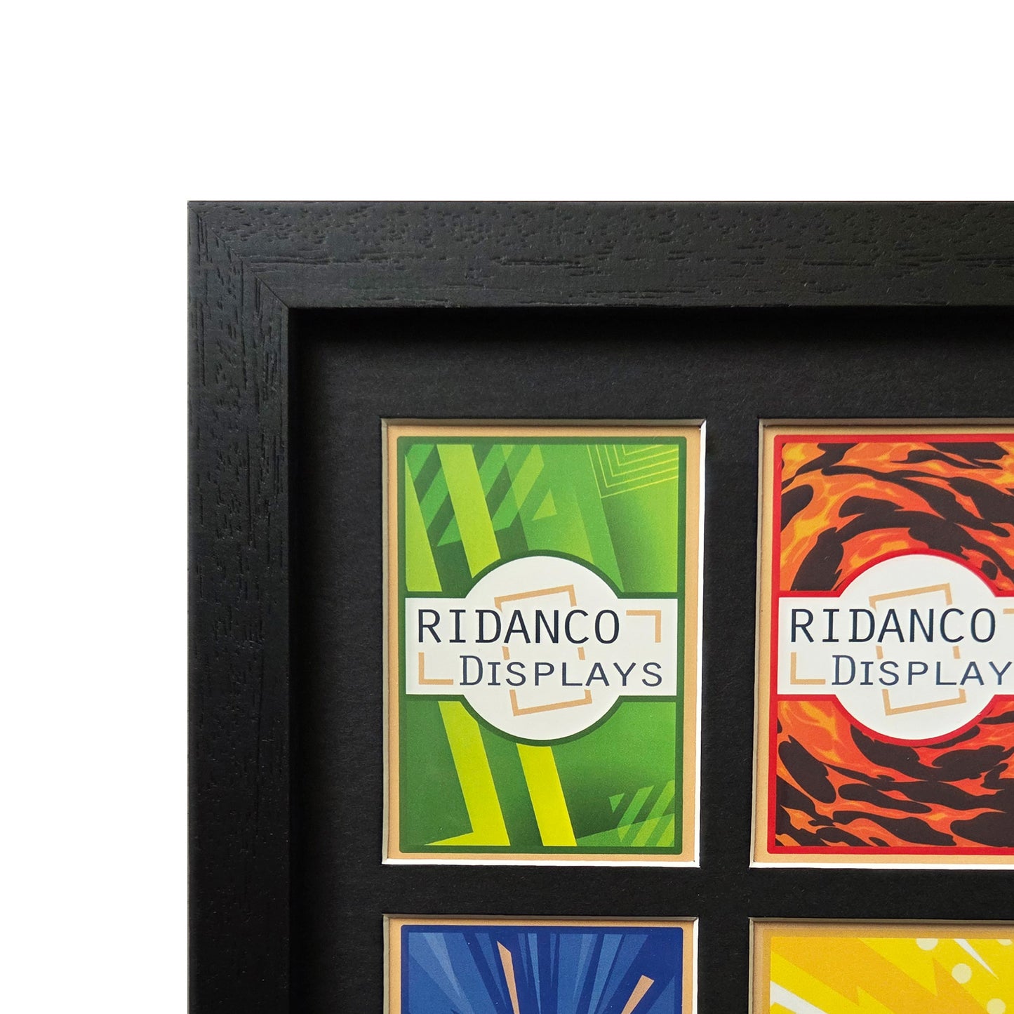 8 Raw Trading Card Display Frame | Black, 22x22mm | Ridanco Core