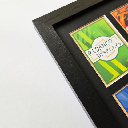 5 (3+2 / 2+3) Raw Trading Card Display Frame | Black, 22x22mm | Ridanco Core