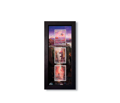 Fire Starter Pokemon 151 Evo Line Print 3 Raw Card Frame