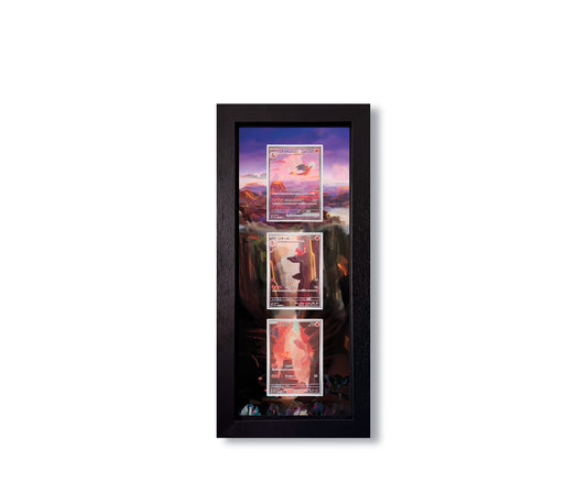 Fire Starter Pokemon 151 Evo Line Print 3 Raw Card Frame