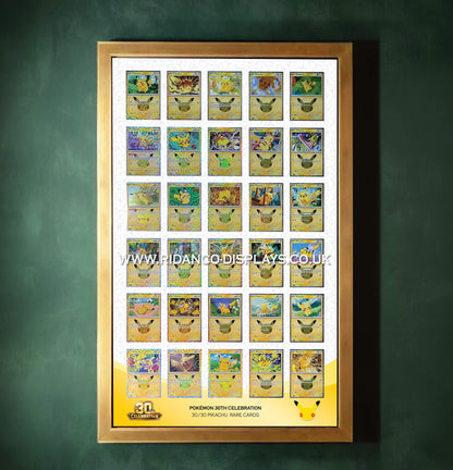 30 Raw Trading Card Display Frame | Printed | Pokemon 30th Anniversary Pikachu