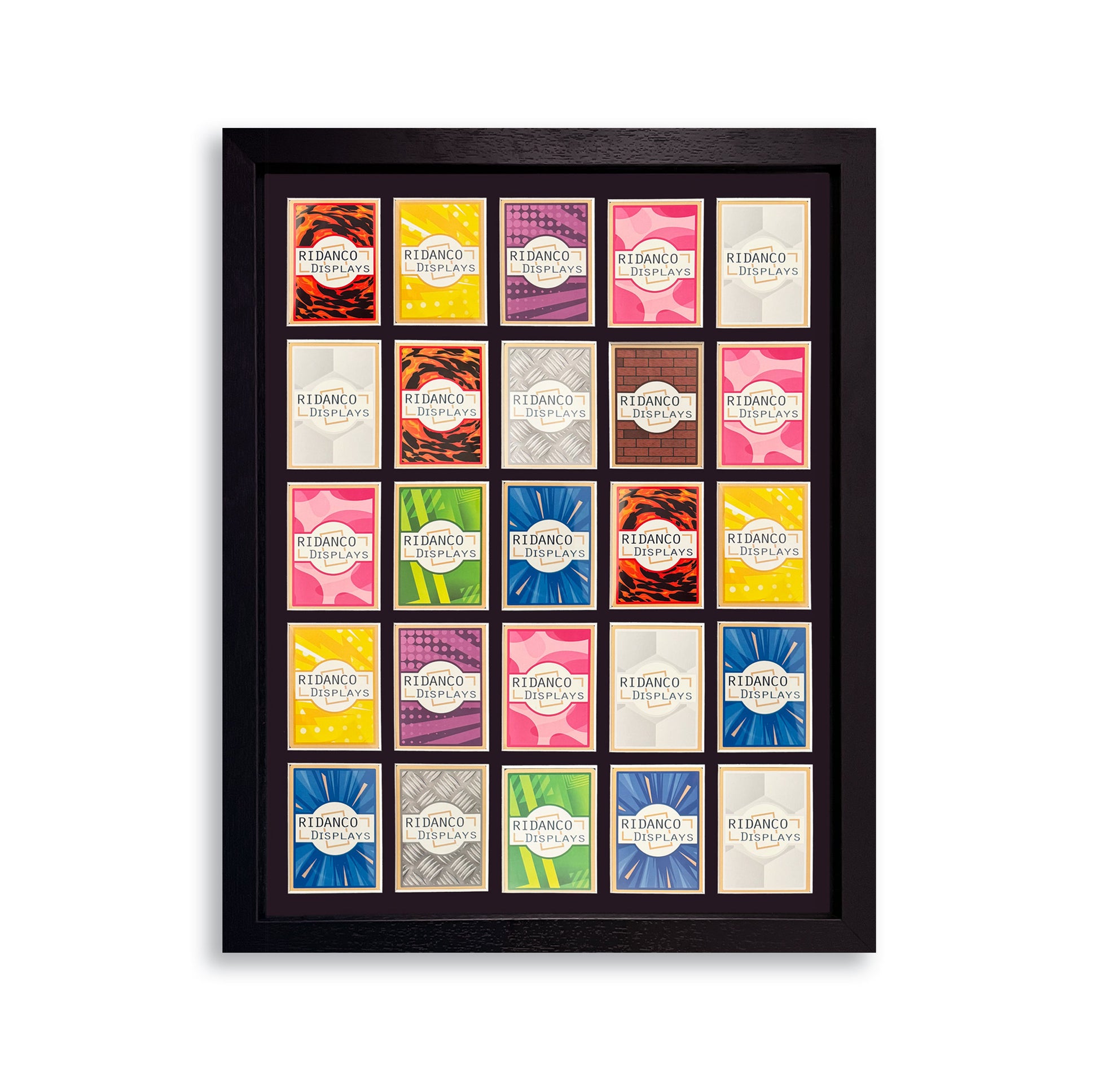 25 Raw Trading Card Display Frame | Black Ridanco Displays 25 Raw Trading Card Display Frame | Black Ridanco Displays