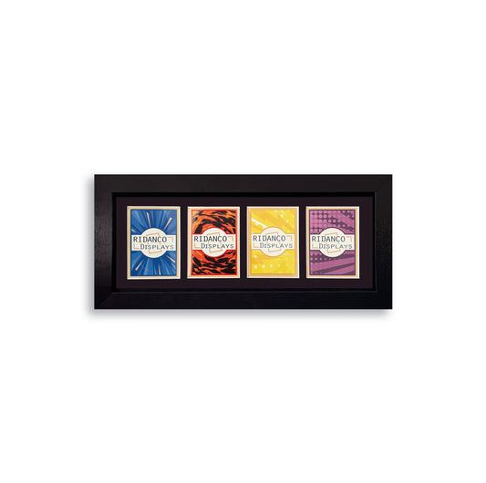 4 (1x4) Raw Trading Card Display Frame | Black