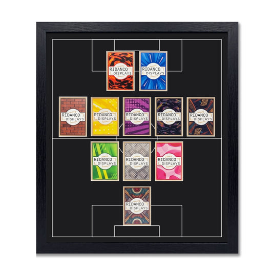 11 (3-5-2) Football Pitch Raw Card Display Frame | Inscribed | 22x22mm