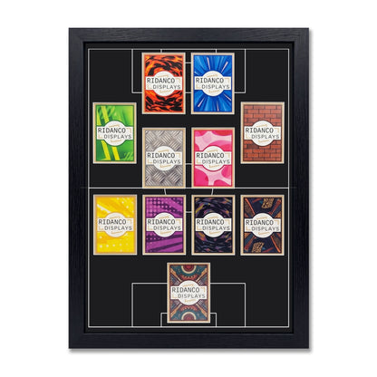 11 (4-2-2-2) Football Pitch Raw Card Display Frame | Inscribed | 22x22mm