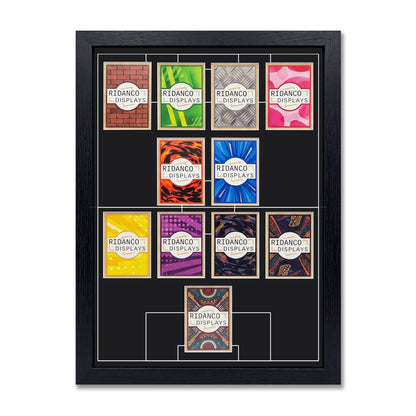11 (4-2-4) Football Pitch Raw Card Display Frame | Inscribed | 22x22mm