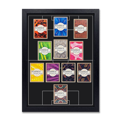11 (4-3-3 CAM) Football Pitch Raw Card Display Frame | Inscribed | 22x22mm