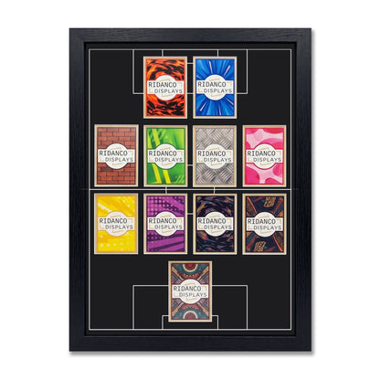 11 (4-4-2) Football Pitch Raw Card Display Frame | Inscribed | 22x22mm
