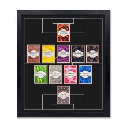 11 (4-5-1) Football Pitch Raw Card Display Frame | Inscribed | 22x22mm
