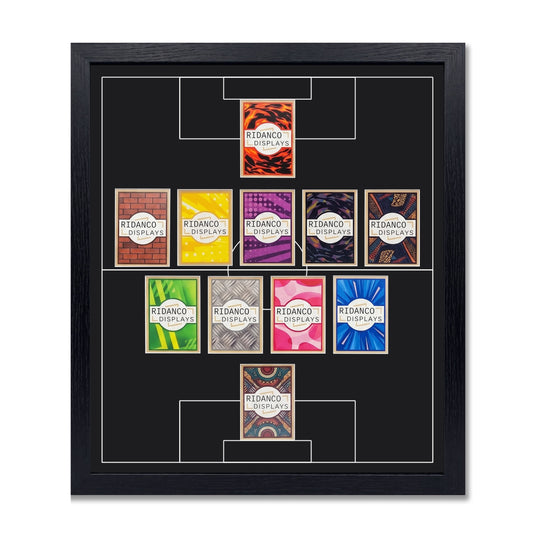 11 (4-5-1) Football Pitch Raw Card Display Frame | Inscribed | 22x22mm