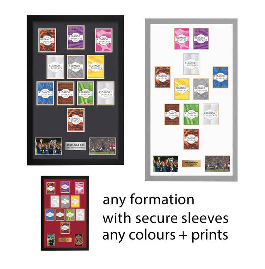 11 Raw Card Display Frame | Standard Mount + 'Extras' | Various Colours