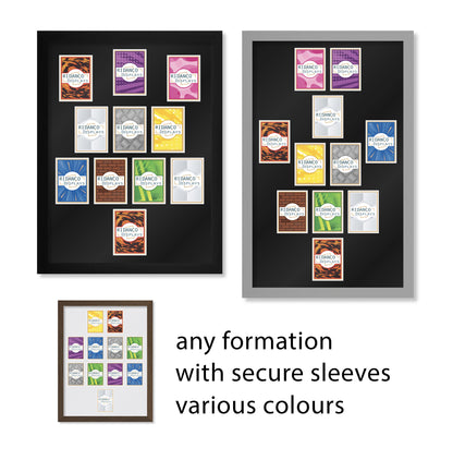 11 Raw Card Display Frame | Standard Mount | Various Colours
