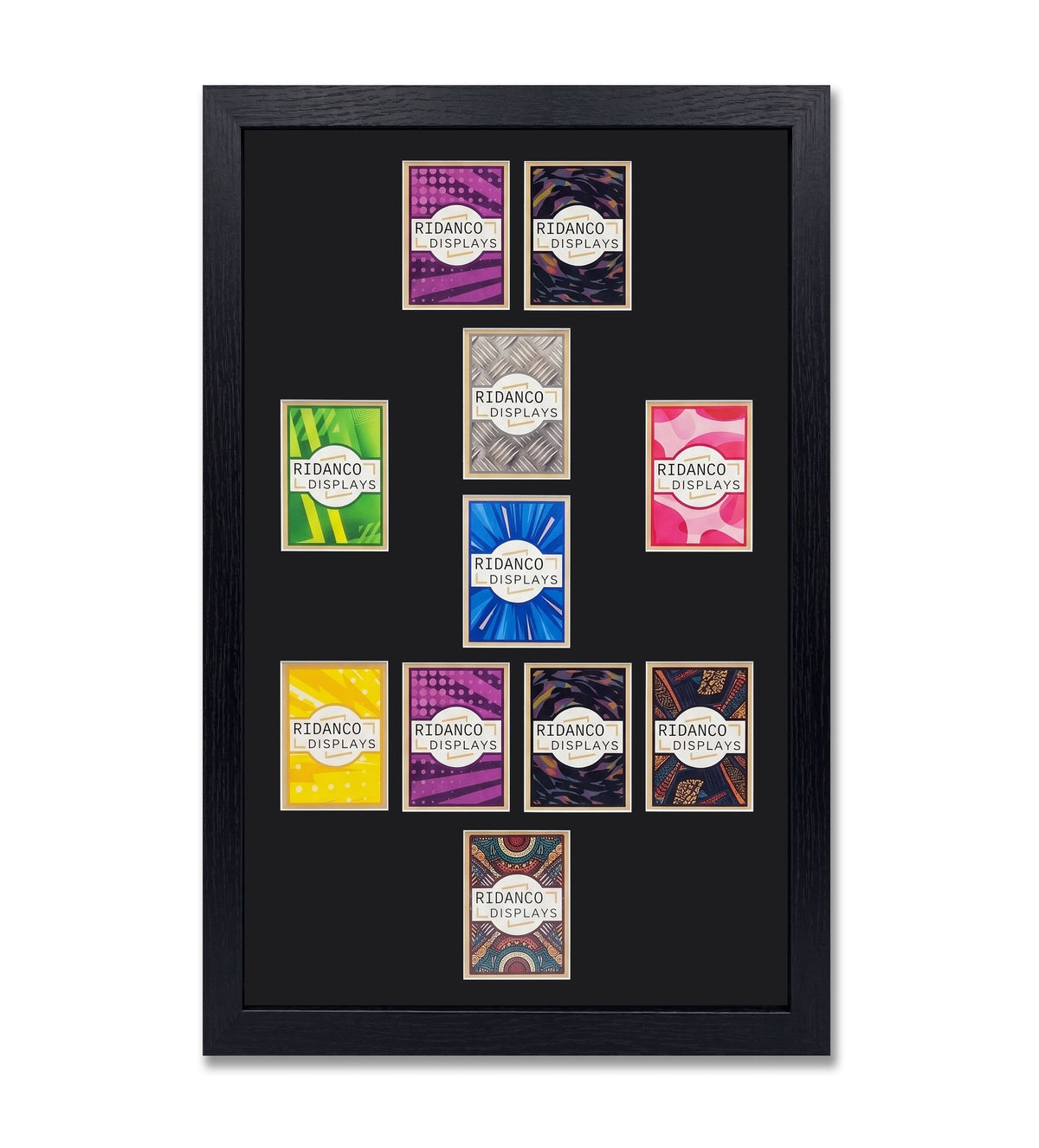 11 (4-1-2-1-2) Football Formation Raw Card Display Frame | Plain | 22x22mm