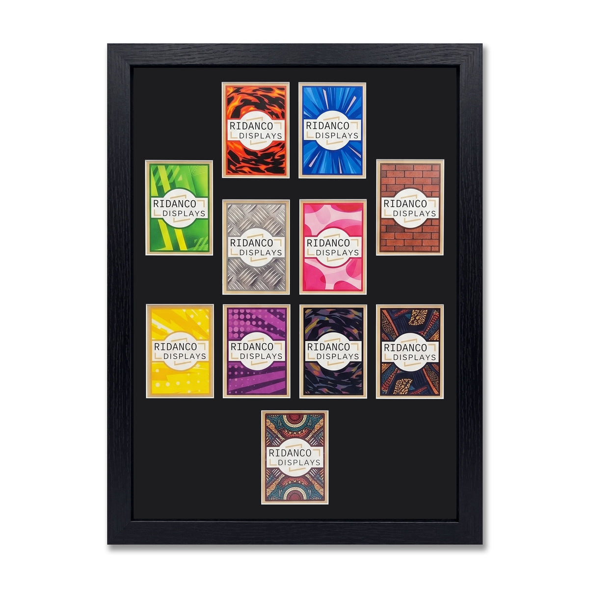 11 (4-2-2-2) Football Formation Raw Card Display Frame | Plain | 22x22mm