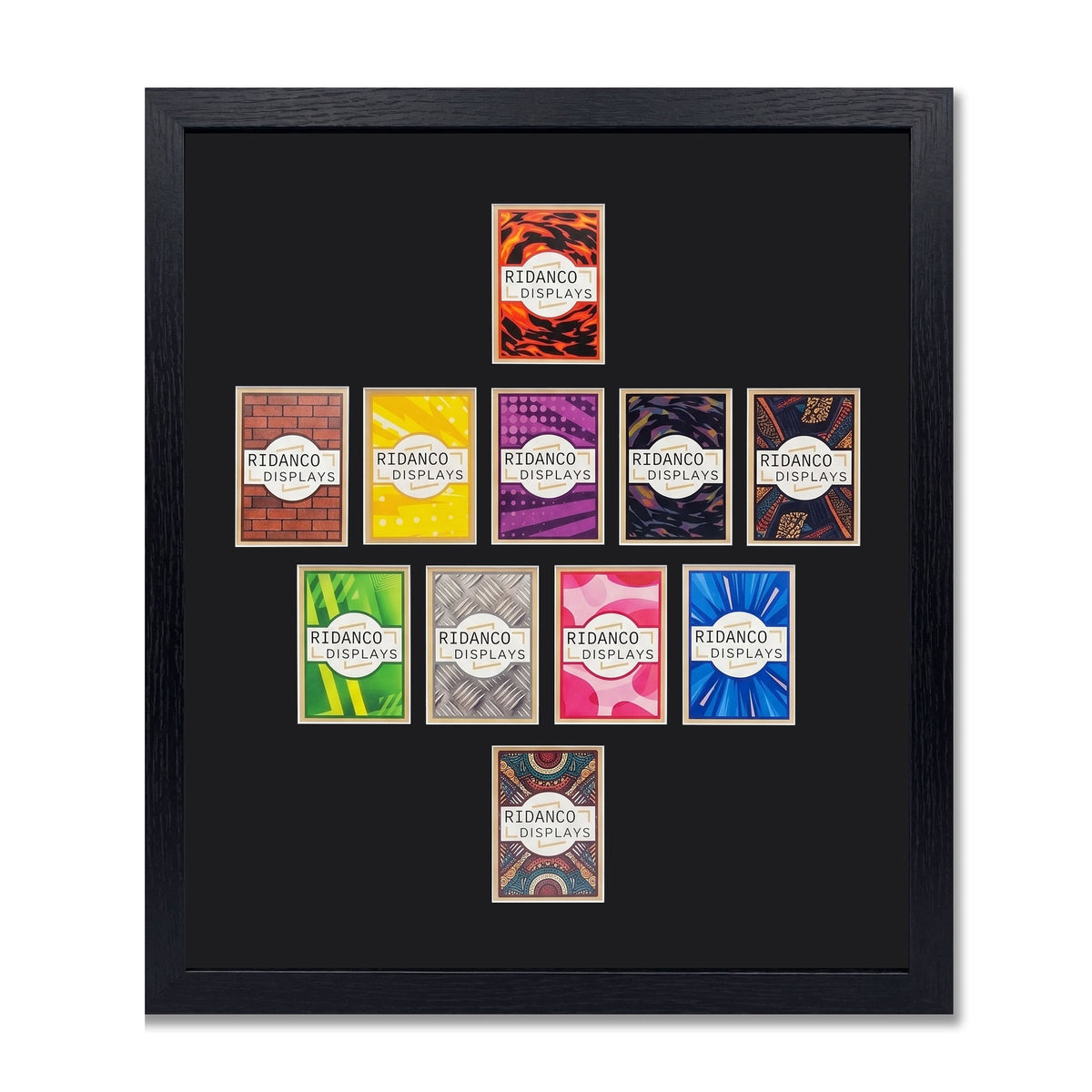 11 (4-5-1) Football Formation Raw Card Display Frame | Plain | 22x22mm