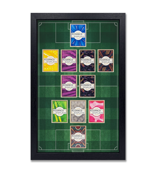 11 (3-2-4-1) Football Pitch Raw Card Display Frame | Print | 22x22mm