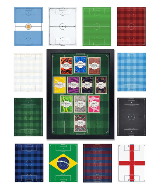 11 (3-4-2-1) Football Pitch Raw Card Display Frame | Print | 22x22mm
