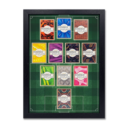 11 (3-4-2-1) Football Pitch Raw Card Display Frame | Print | 22x22mm