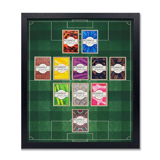 11 (3-5-2) Football Pitch Raw Card Display Frame | Print | 22x22mm