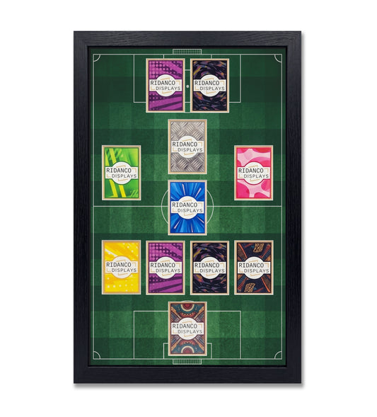 11 (4-1-2-1-2) Football Pitch Raw Card Display Frame | Print | 22x22mm