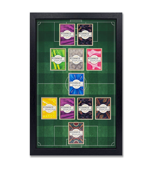 11 (4-1-3-2) Football Pitch Raw Card Display Frame | Print | 22x22mm