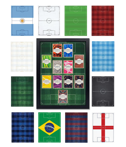11 (4-2-2-2) Football Pitch Raw Card Display Frame | Print | 22x22mm