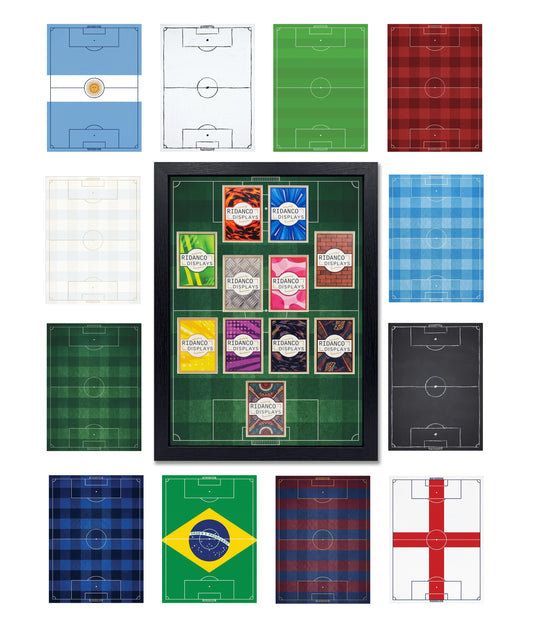 11 (4-2-2-2) Football Pitch Raw Card Display Frame | Print | 22x22mm