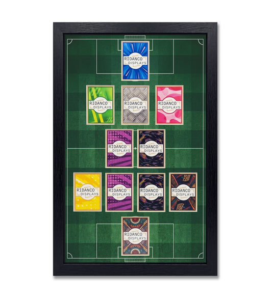 11 (4-2-3-1) Football Pitch Raw Card Display Frame | Print | 22x22mm