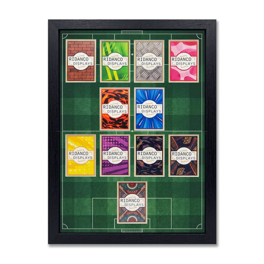 11 (4-2-4) Football Pitch Raw Card Display Frame | Print | 22x22mm
