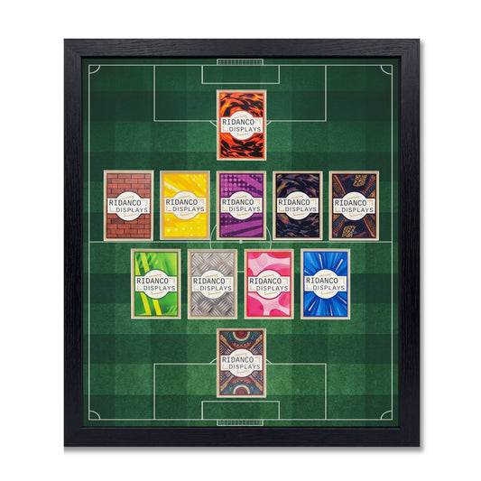 11 (4-5-1) Football Pitch Raw Card Display Frame | Print | 22x22mm