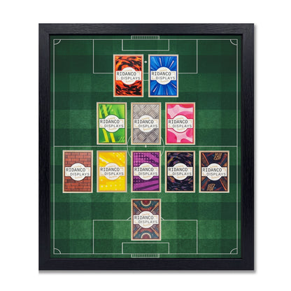 11 (5-3-2) Football Pitch Raw Card Display Frame | Print | 22x22mm