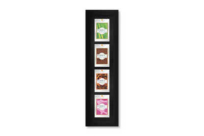 4 (4x1 Layout) Magnetic (One-Touch) Cases Frame | Black