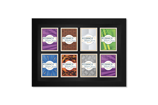 8 Raw Trading Card Display Frame | Black, 22x22mm | Ridanco Core