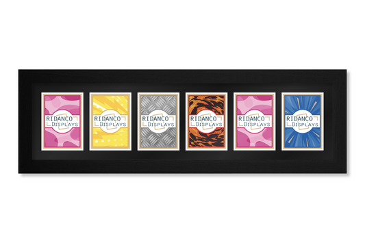 6 (1x6) Raw Trading Card Display Frame | Black