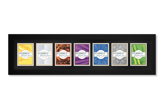 7 (1x7) Raw Trading Card Display Frame | Black | Ridanco Core