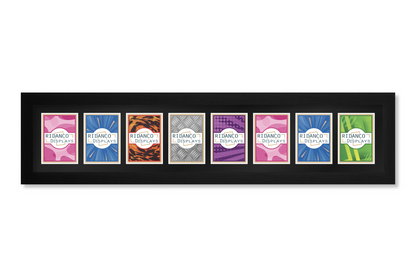 8 (1x8) Raw Trading Card Display Frame | Black