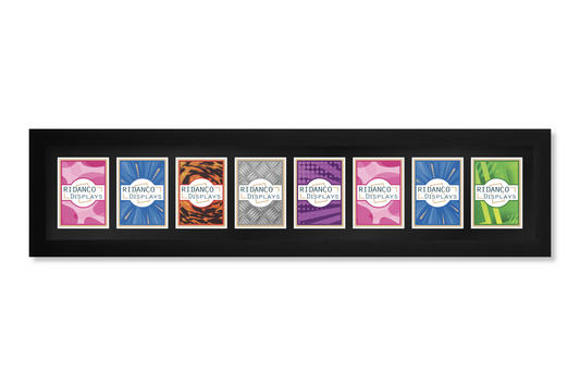 8 (1x8) Raw Trading Card Display Frame | Black