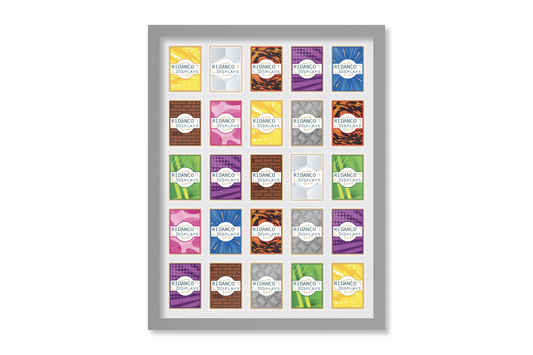 25 Raw Trading Card Display Frame | Grey