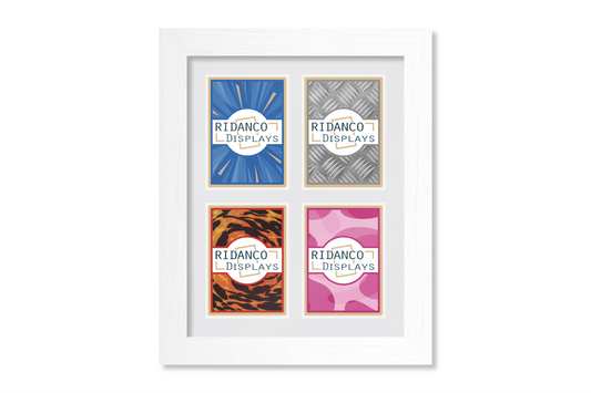 4 Raw Trading Card Display Frame | White, 22x22mm | Ridanco Core