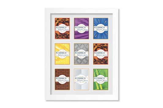 9 Raw Trading Card Display Frame | White, 22x22mm | Ridanco Core