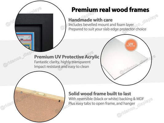 10 Edge-Protected Slab Frame | White, 39x29mm