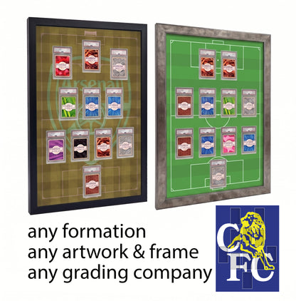 11 Graded Card Slab Frame Frame | Printed Football Mount | Various Colours