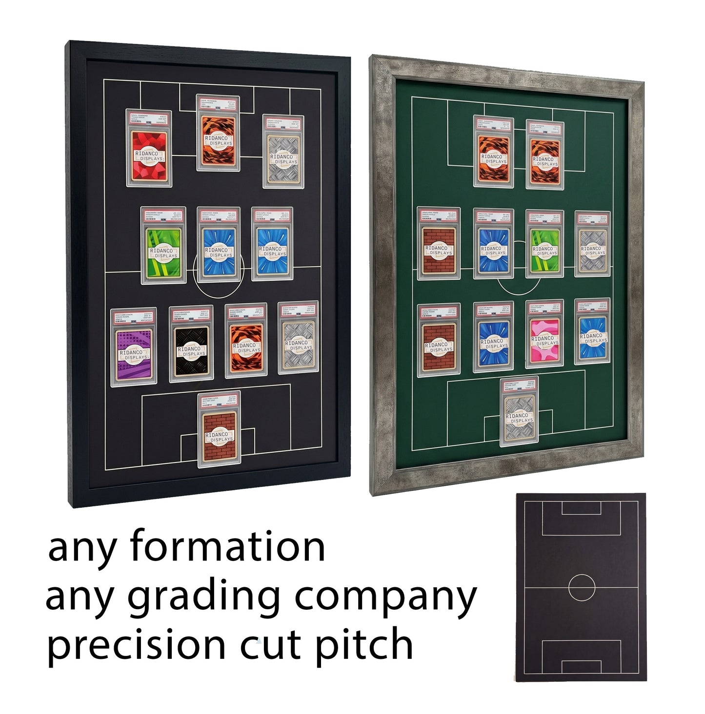 11 Graded Card Slab Frame Frame | Football Pitch Mount | Various Colours