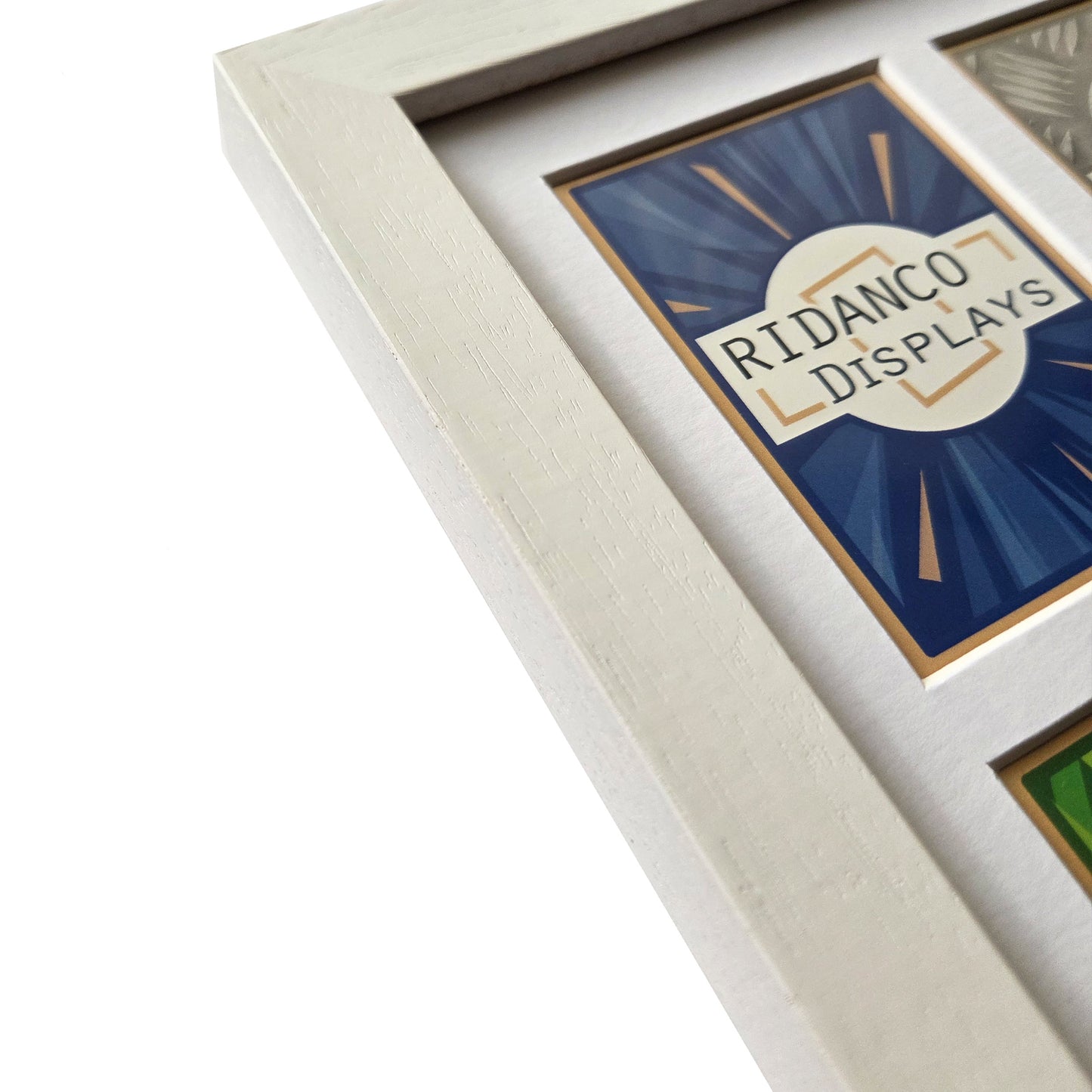 4 Raw Trading Card Display Frame | White, 22x22mm | Ridanco Core